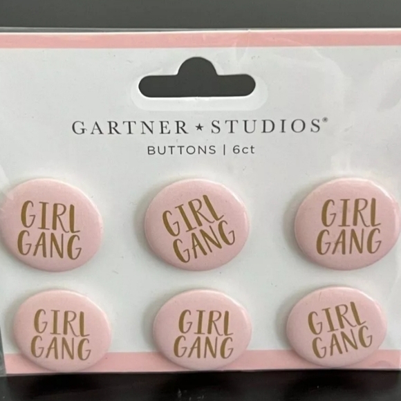🆕️Gartner Studios "Girl Gang" Bridal Party Bachelorette Button Pins. Set of 12 - Picture 2 of 4
